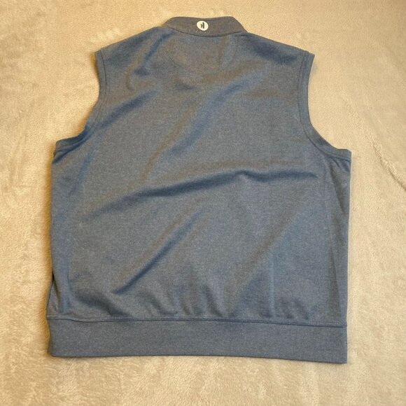 Johnnie-O Mens Sleeveless 1/4 Zip Pullover Vest Large Blue Heather - Picture 7 of 7